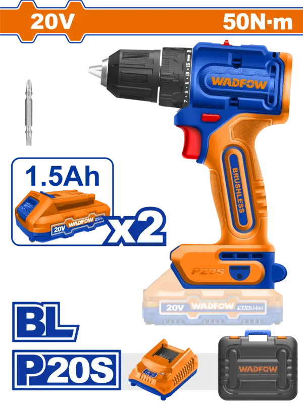 Wadfow Brushless Cordless Drill [WCDP552]