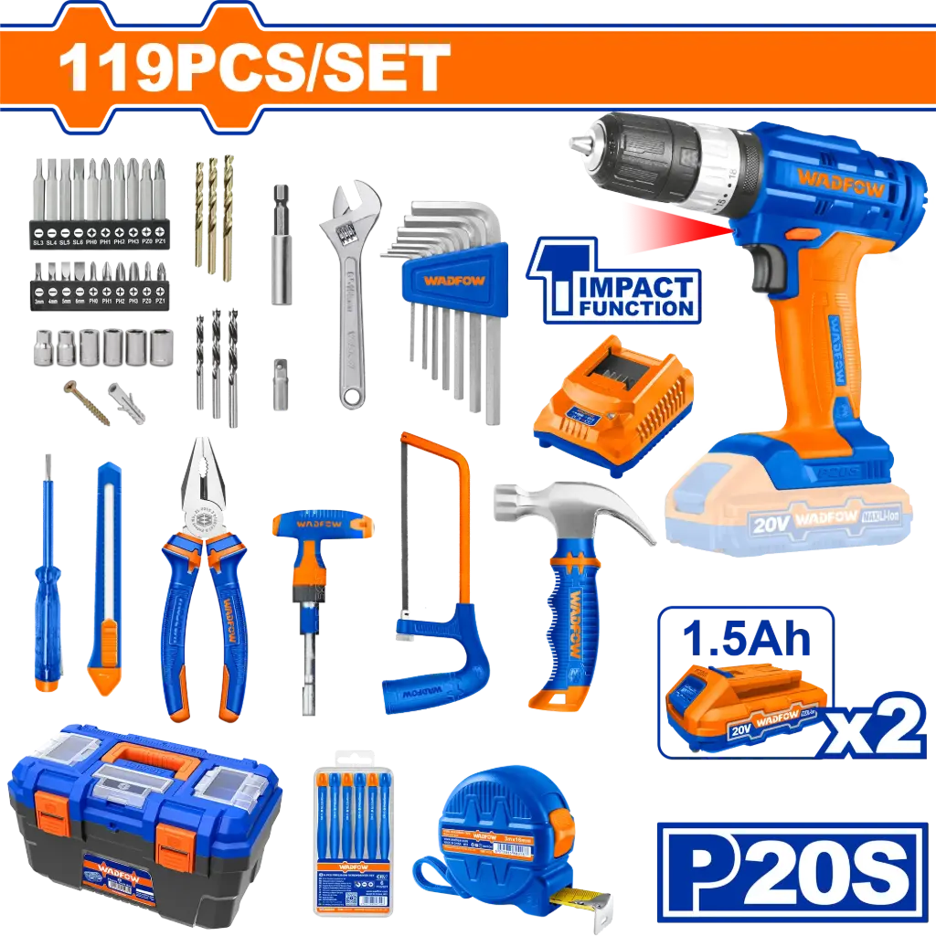 Wadfow 119 Pcs Tools Set [WDT1B119]