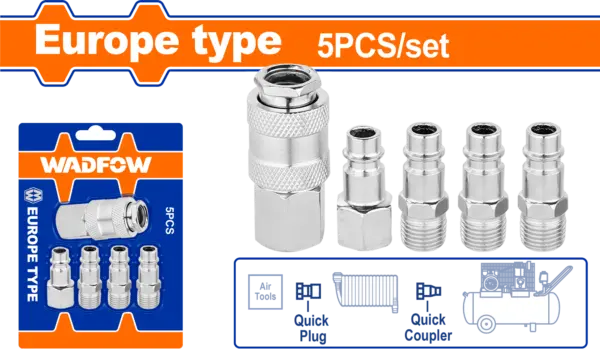 Wadfow 5 Pcs Quick Coupler Set [WQP3670]