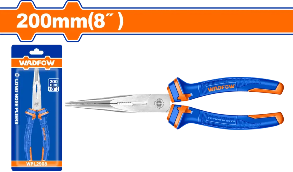 Wadfow Wadfow Long Nose Pliers 8" - P6C60 [WPL2908]
