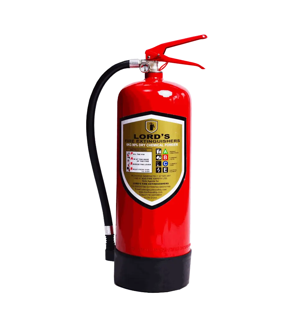 Lords 90% Dry Powder Fire Extinguisher 6Kg ( EN3-BSI EN615 Approved ISO 9001 Certified )