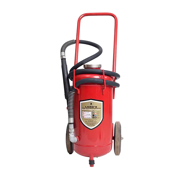Lords 90% Dry Powder Trolley  Fire Extinguisher 25Kg Multi-Use ( EN3-BSI EN615 Approved ISO 9001 Certified )