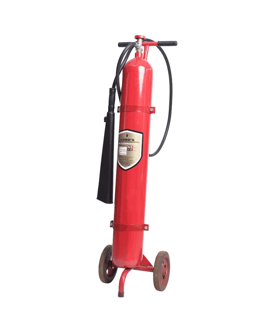 Lords Co2 Trolley  Fire Extinguisher 10Kg ( EN3-BSI Approved ISO 9001 Certified )