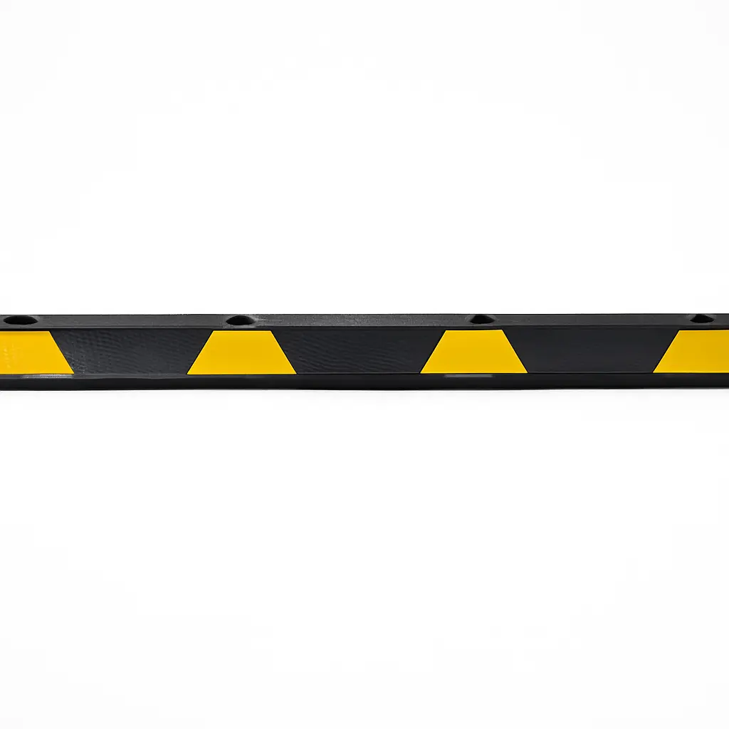 WHEEL STOPPER CAR PARKING BARRIER (REFLECTIVE RUBBER) 