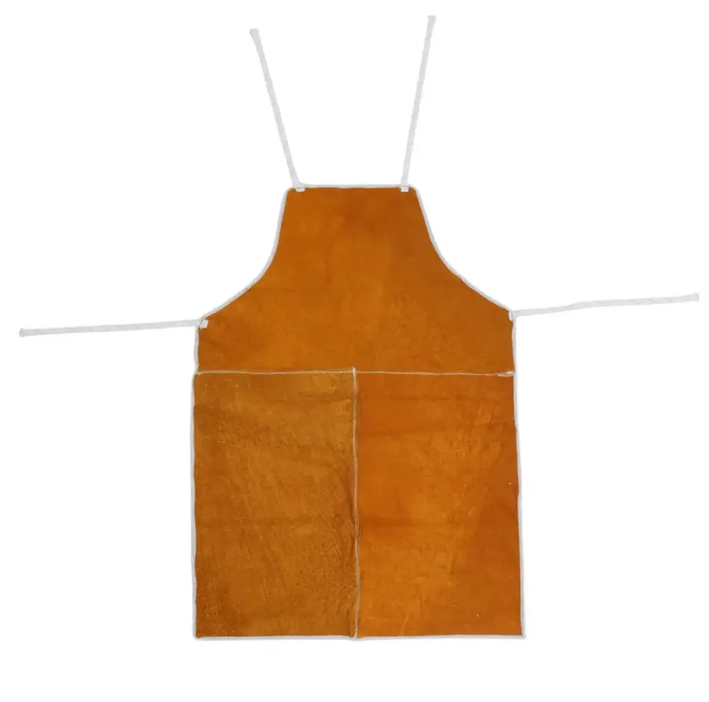 [SAF-07100] Invicto Apron Welder Cowhide Natural Split Leather 24*36 Made In Pakistan
