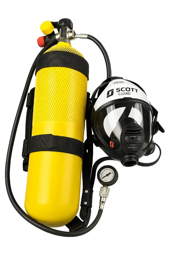 Scott Sigma Breathing Apparatus With Visor ( Steel Cylinder) N136:1998 Cl3