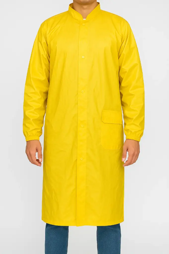 [SAF-07146] Raincoat With Hood Yellow Xxl