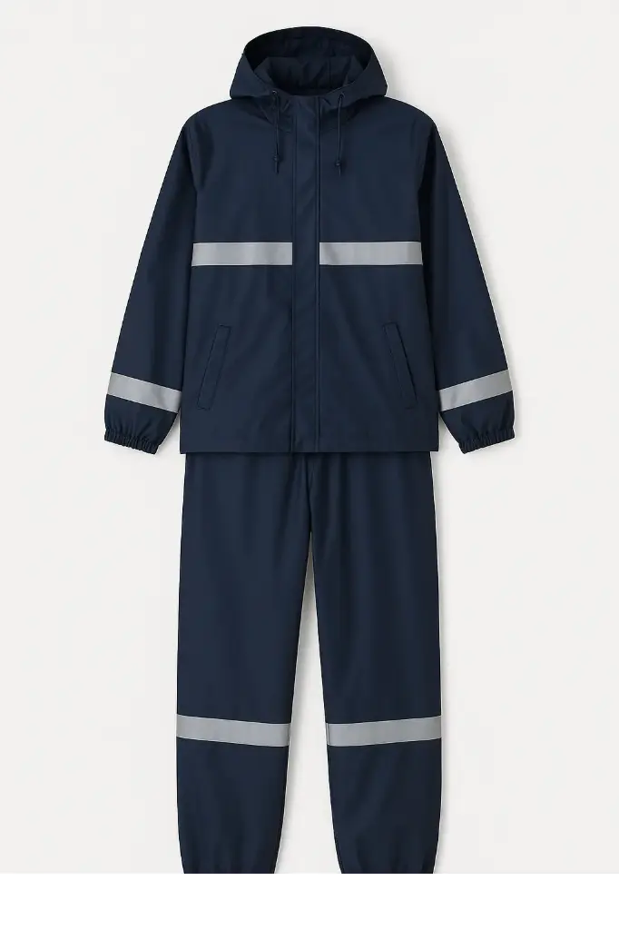Rainsuit Navy Blue With Reflectors(Up And Down) 2Xl