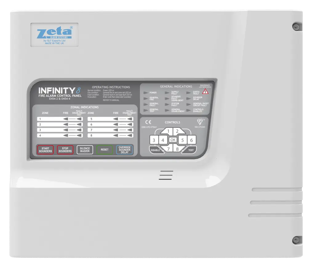 [MAI-09765] Conventional Fire Alarm Control Panel, Zeta Infinty 8, 4 Zonez, [MAI-09765]