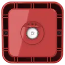 Zeta Conventional Xtratone Sounder Beacon, Red Plastic, White Flash [42-608 ZXTB/R]