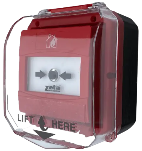 [43-801 ZT-CP4/WP/G/
PLUS] [43-801 Zt-Cp4/Wp/G/
Plus] Zeta Conventional Cp4 Manual Call Point C/W Tamperproof Housing,, Green