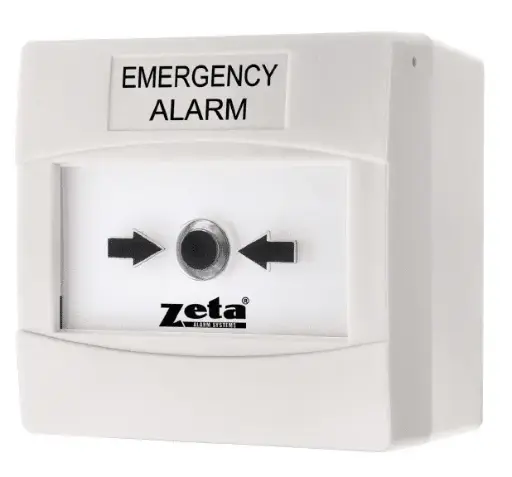 [43-668 ZT-CP4/F/11/W] [43-668 ZT-CP4/F/11/W] Zeta cp4 conventional flush mount manual call point, double pole ,white