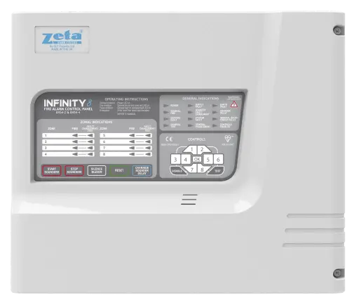 [37-654-IN8] [37-654-IN8] Zeta Infinity 8 Zone Conventional Fire Alarm Panel In8