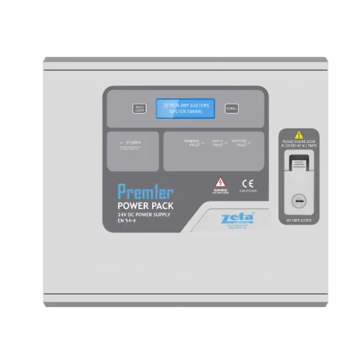[46-300 PP-2/12] [46-300 PP-2/12] Zeta premier power pack en54-4 power supply (2.0 amp)with space for up to 2 x 12ah 12vdc sla batteries