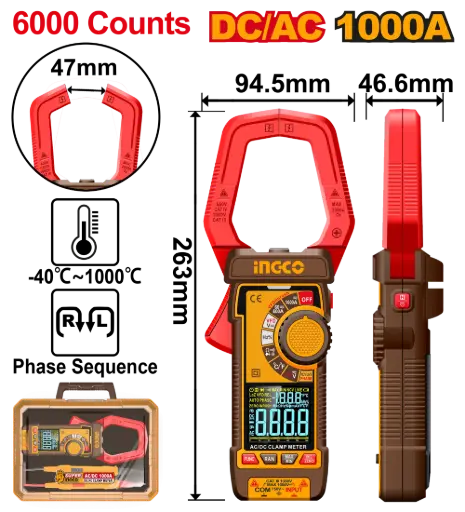 [DCM610002] Ingco Dc/Ac Clamp Meter [DCM610002]