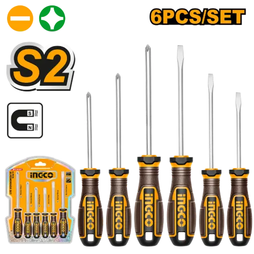 [HKSDS0628] Ingco 6pcs Screwdriver Set [HKSDS0628]