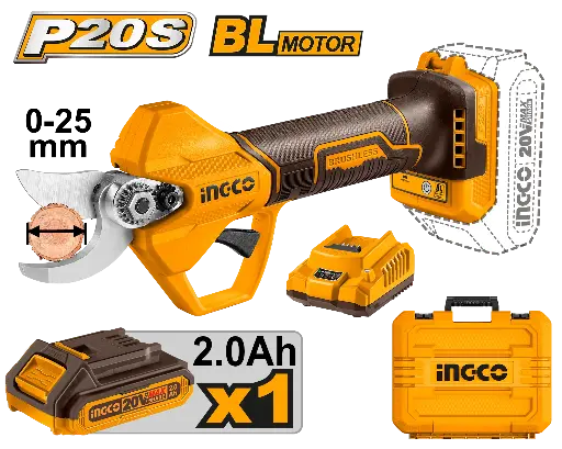 [CSSLI202581] Ingco Cordless Gauge Straight Shear 20V + Battery [CSSLI202581]