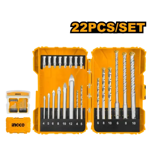 [AKDL12201] Ingco 22 Pcs Drill Bits And Screwdriver Bits Set [AKDL12201]