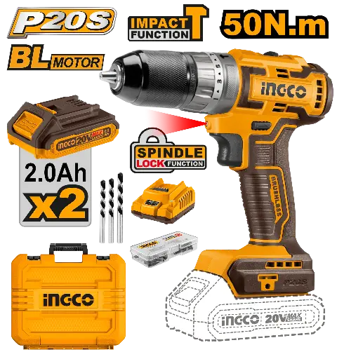 [CIDLI20508] Ingco Brushless Cordless Impact Drill [CIDLI20508]
