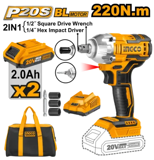 [CIWLI20208] Ingco Cordless Impact Driver&Wrench [CIWLI20208]