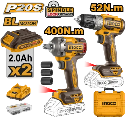 [CKLI20271] Ingco Cordless 2 Pcs Combo Kit-Ckli20271 [CKLI20271]