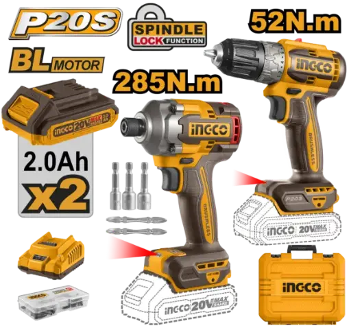 [CKLI20272] Ingco Cordless 2 Pcs Combo Kit [CKLI20272]