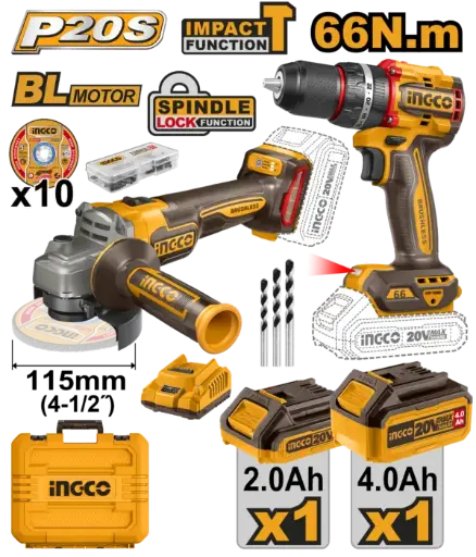 [CKLI20273] Ingco Cordless 2 Pcs Combo Kit [CKLI20273]