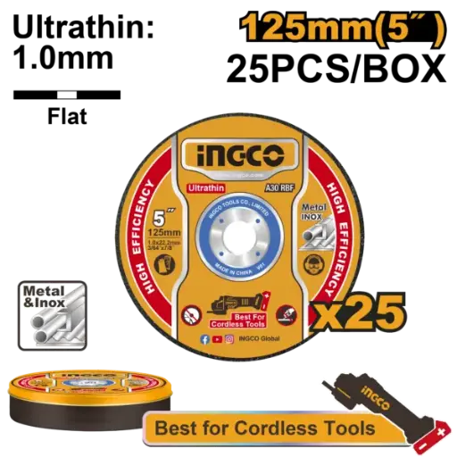 [MCD1012525] Ingco Ultra-Thin Metal Cutting Disc Set [MCD1012525]