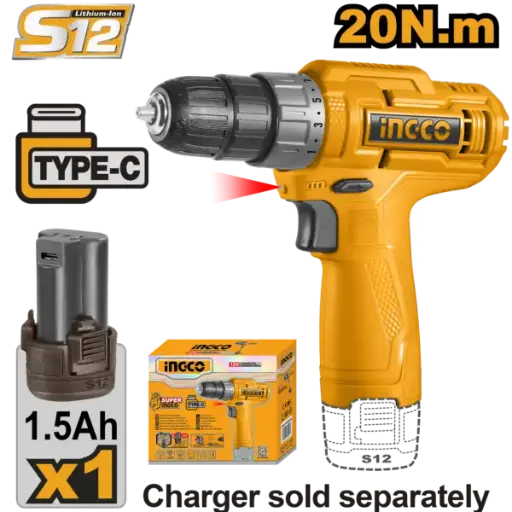 [CDLI12428] Ingco Cordless Drill [CDLI12428]