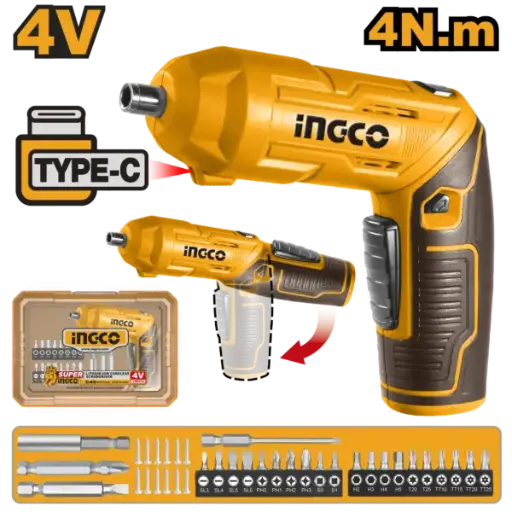 [CSDLI04425] Ingco Cordless Screwdriver 4V 4Nm Type-C [CSDLI04425]