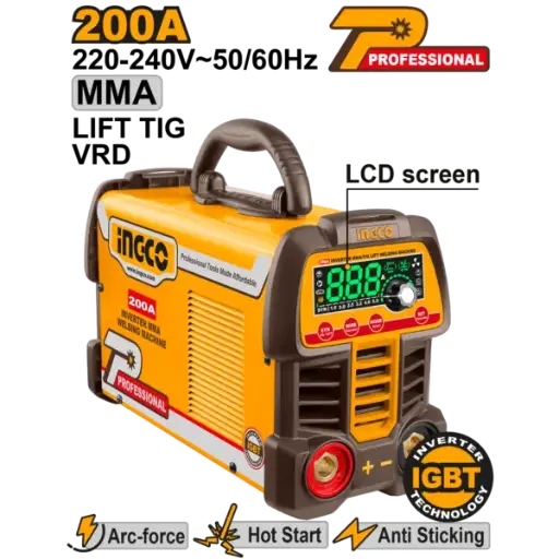 [ING-MMA200691] Ingco Inverter Mma/Tig Lift Welding Machine [ING-MMA200691]