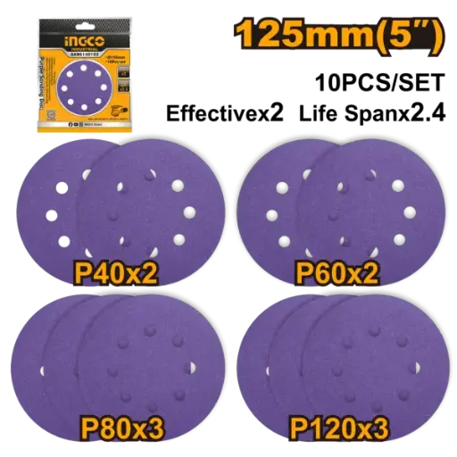 [AKRS125101] Ingco Purple Sanding Disc [AKRS125101]