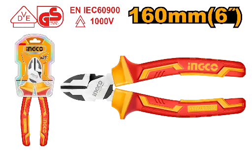 [HIHLDCP28160] Ingco Insulated High Leverage Diagonal Cutting Pliers [HIHLDCP28160]