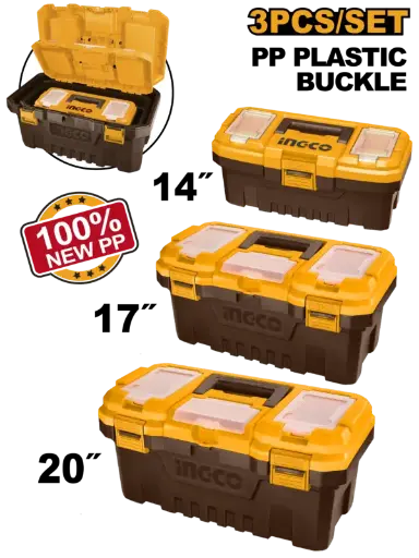 [PBXK0301] Ingco 3 Pcs Plastic Tool Boxes Set [PBXK0301]