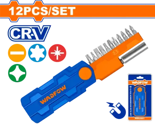 [WBS2601] Wadfow 12 Pcs Screwdriver Bits Set [WBS2601]