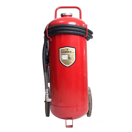 [FIR-07063] Lords 90% Dry Powder Trolley Fire Extinguisher 100Kg( EN615 Approved ISO 9001 Certified )