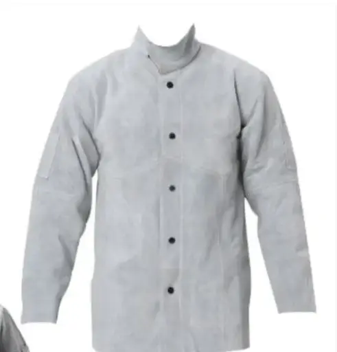 [SAF-07120] Invicto Jacket Welder Cowhide Natural Split Leather Xl Made In Pakistan