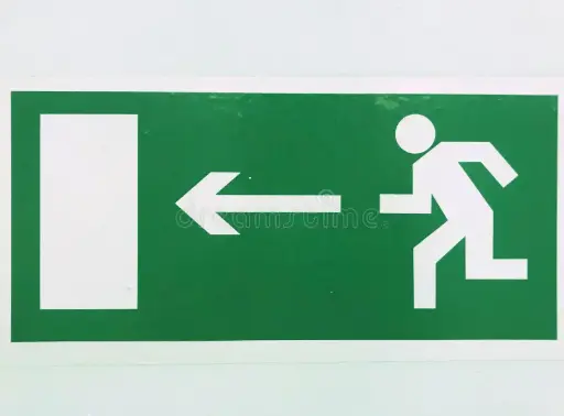 [SAF-07163] Exit Sign Left And Right (Exit Sign Man Running Left Rectangular)